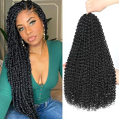 Lot de 6 extensions de cheveux dansama water wave pour tresses de cheveux
