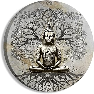 Art mural de bouddha pour décoration de salon arbre de vie mandala cadre
