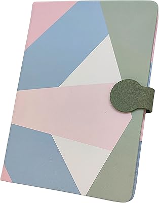 Cahier de notes élégant et coloré en cuir pu, couverture rigide, 192 pages