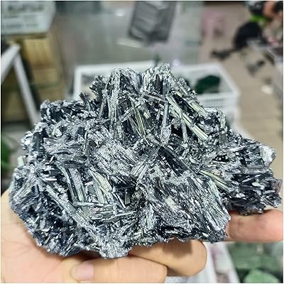 Décoration énergétique de cristal de stibnite naturel (taille : 50-100g)