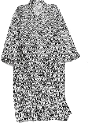 Menbathrobe coton gaze kimono peignoir robe lâche hommes vêtements de nuit