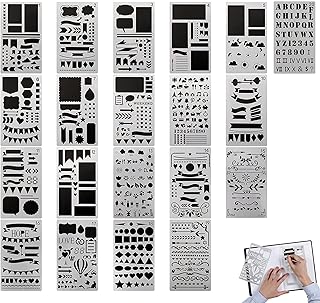 Ensemble de pochoirs en plastique pour journal, fournitures de scrapbooking, pochoirs de peinture