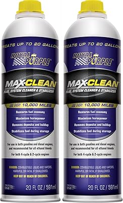 Nettoyant et stabilisateur pour système de carburant royal purple max clean 11722-2pk