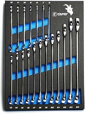 Jeu de tournevis capri tools avec plateau mécanique, 6 à 24 mm, 19