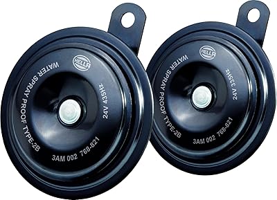 Kit klaxon à disque noir hella 92 mm 24 v 002768821 (ajustement universel)