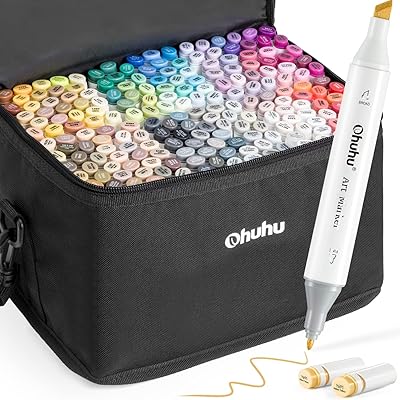 Ensemble de stylos marqueurs à alcool double extrémité o ho pour enfants