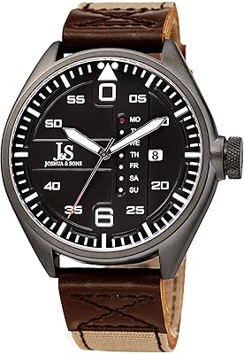 Montre à quartz pour homme joshua & sons, affichage analogique et bracelet