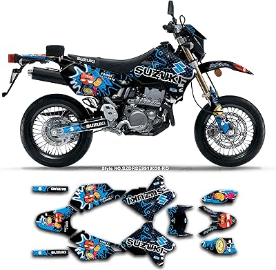 Kit d'autocollants graphiques kungfu pour suzuki drz 400 sm drz400sm supermoto, szdrse9919030-ko