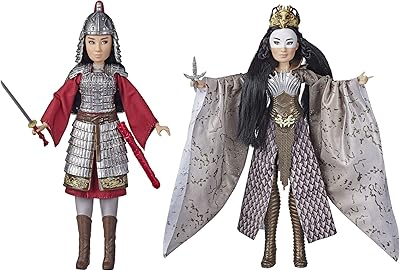 Poupées disney mulan et shanyang avec casque, armure et épée, inspirées du film
