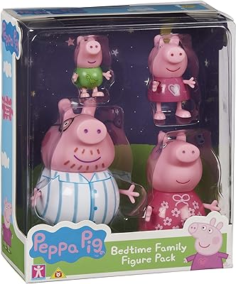Ensemble de figurines familiales peppa bed time