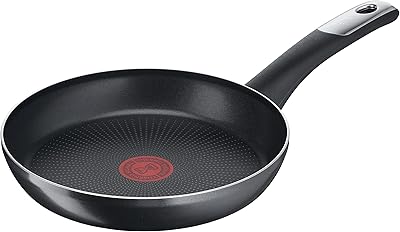 Tefal c38804 poêle à frire essential en acier titane 24 cm avec particules