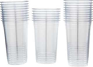 Tasse à jus snh 24oz transparente forte jetable 50 pièces - idéal