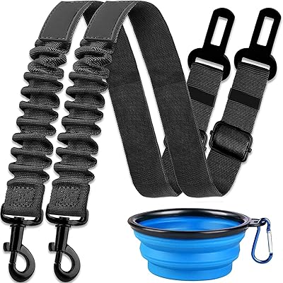 Ceinture de sécurité pour chien 3 pièces, ceinture de sécurité pour animaux