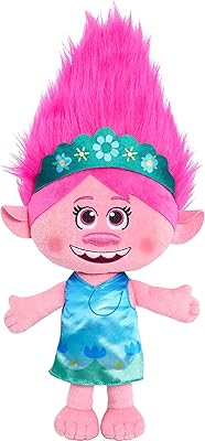 Poupée en peluche jumbo poppy dreamworks trolls world tour - exclusivité amazon