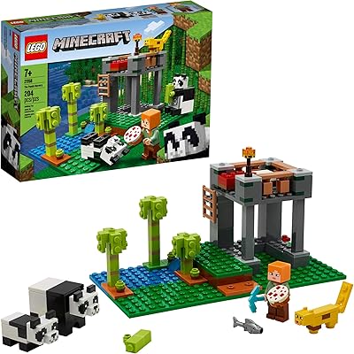 Lego minecraft the panda nursery 21158, jouet de construction pour enfants, un excellent