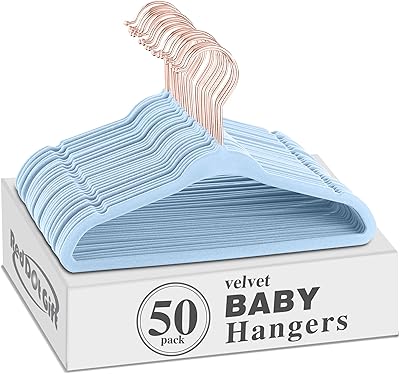 Red dot gift® 50 pièces cintres en velours pour bébé 11