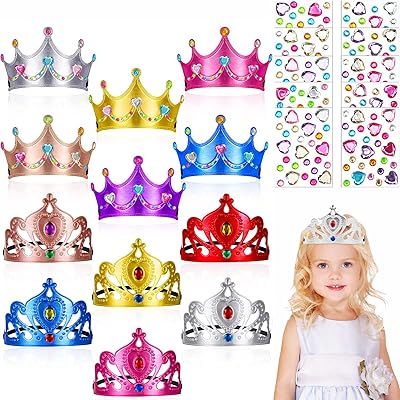 Bigthree 12 pièces couronnes de princesse en mousse ensemble de 22 et 10