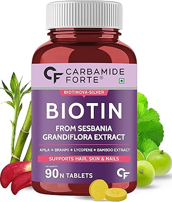 Comprimés de biotine carbamide forte avec extrait d'amla brahmi et bambou pour femmes