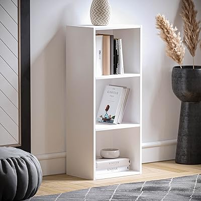 Bibliothèque cubique à 3 niveaux oxford vida designs, étagère de rangement en bois