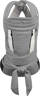Porte-bébé à clipser contours cocoon® avec cordon de serrage - gris - convient