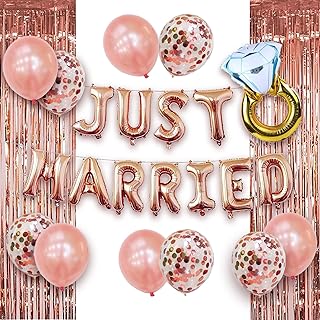 Décorations just married - décorations de ballons de mariage - bannière de ballons