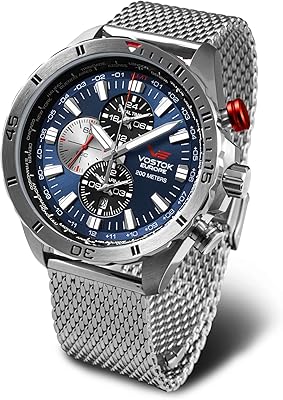 Montre multifonction pour homme vostok europe almaz space station avec bracelet milanais