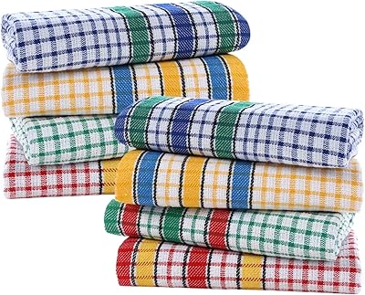 Torchons de cuisine essuie-mains super absorbants lavables en machine en 90 % coton