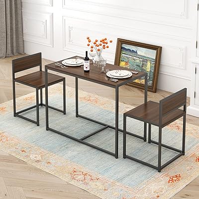 Ensemble de table à manger sugeshome de petite taille avec 2 chaises, ensemble