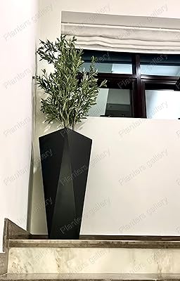 Pots hauts en fibre de verre pour plantes/jardinières d'intérieur et d'extérieur avec trous