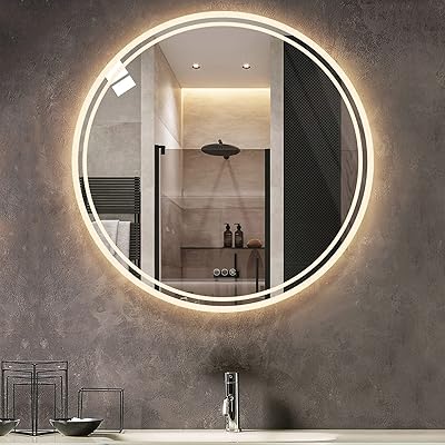 Miroir de salle de bain à led wise4 : miroir de maquillage rond