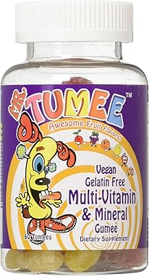Gommes multivitaminées et minérales mr. tummy, fraise, citron, orange, raisin, cerise et pamplemousse
