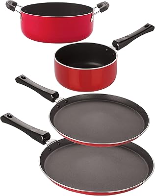 Coffret cadeau combiné d'ustensiles de cuisine sans induction à revêtement antiadhésif à 3