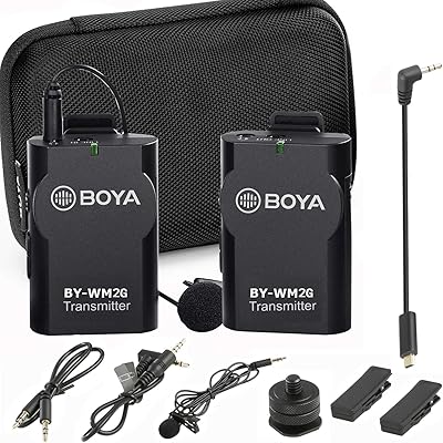 Boya nouvelle édition by-wm2g microphone lavalier sans fil pour appareil photo de smartphone