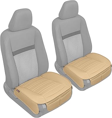 Housse de siège de voiture en simili cuir beige motor trend pour sièges