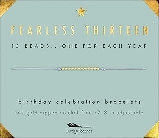 Cadeaux porte-bonheur en plumes pour filles de 13 ans ; bracelet de 13e