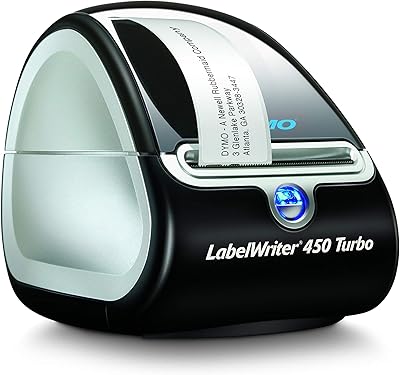 Imprimante d'étiquettes dymo labelwriter 450 turbo direct thermal 600 x 300 dpi noir