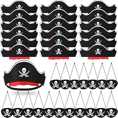 L'ensemble de 36 chapeaux de pirate classiques comprend 18 chapeaux de pirate