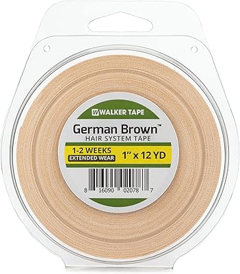 Rouleau de ruban adhésif pour système capillaire allemand - marron, 1" x 12"