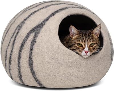 Lit pour chat en feutre de luxe miovia - lit fait main 100