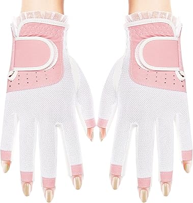 Gants de golf pour femmes 1/3 doigts en cuir souple respirant, accessoires
