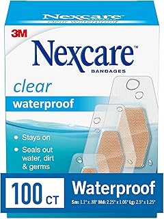 Coussins imperméables transparents nexcare, couvrent et protègent, couture à 360 degrés autour du
