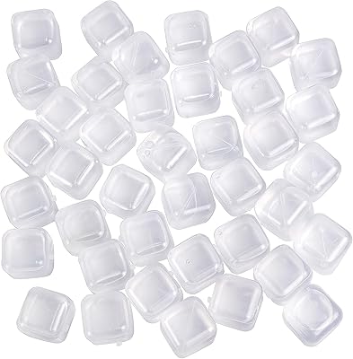 (paquet de 40) glaçons réutilisables, glaçons en plastique recongelables réutilisables pour les boissons, les cocktails comme le whisky, le vin ou le café, formes carrées en silicone, glaçons secs transparents, non diluants. (clair). Diaytar : Parce que vous méritez le meilleur sans vous ruiner