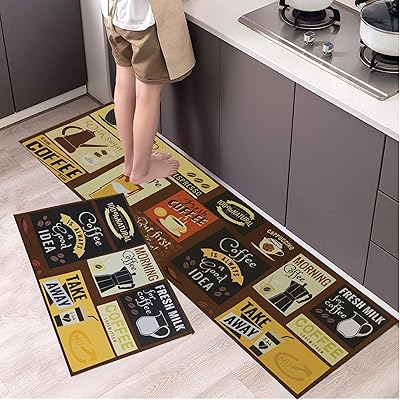 Tapis de cuisine lavable meg, 2 pièces, 40 x 60 + 40 x