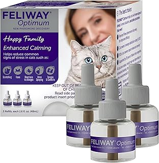 Recharge de phéromones apaisantes améliorées feliway optimum 30 jours - paquet de 3