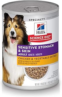 Nourriture humide pour chiens hill's science diet, estomac adulte et peau sensible, poulet