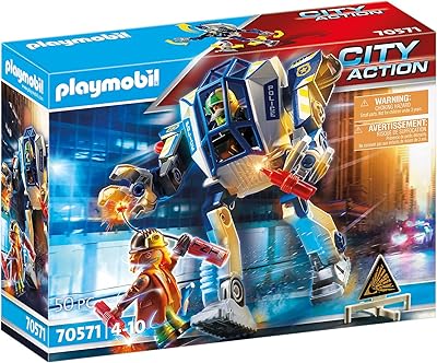 Robot de police des opérations spéciales playmobil, 9,75 x 2,85 x 7,35 pouces