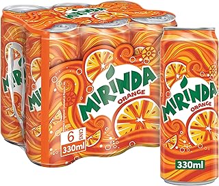 Boisson gazeuse à saveur d'orange miranda, canettes, 330 ml, paquet de 6