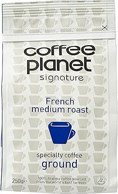 Sachet de café caféiné traditionnel de coffee planet, moulu - noisette 250 g