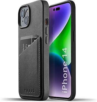 Housse de protection design portefeuille entièrement en cuir mojo pour iphone 14 avec
