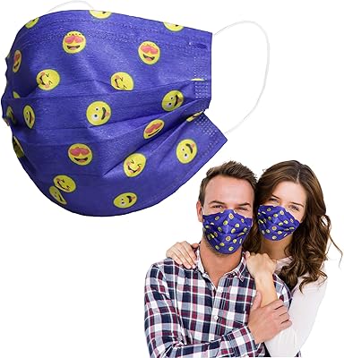 Masques jetables avec dentelle joyeuses pâques, motif léopard, 50 pièces